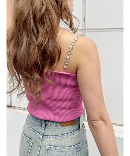 EVRIS(エヴリス)の「ビジューショルダーニットトップス(キャミソール・レディース・ブルー/ピンク/ブラック/ホワイト・FREE)」の22枚目の写真