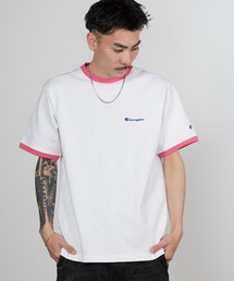 Champion/チャンピオン ロゴ刺繍 コットン 半袖リンガーTシャツ 秋 秋服 2026年秋冬