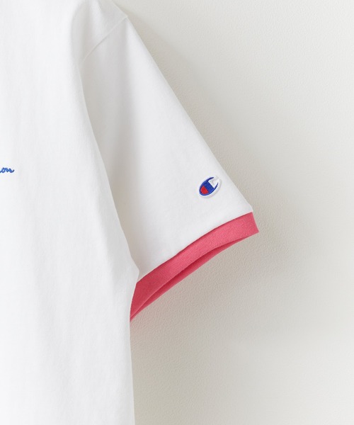 Champion(チャンピオン)の「Champion/チャンピオン ロゴ刺繍 コットン 半袖リンガーTシャツ 秋 秋服 2026年秋冬(Tシャツ/カットソー・メンズ・ホワイト系その他/ホワイト系その他2/ホワイト系その他3・M/L/XL)」の9枚目の写真