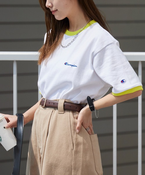 Champion(チャンピオン)の「Champion/チャンピオン ロゴ刺繍 コットン 半袖リンガーTシャツ 秋 秋服 2026年秋冬(Tシャツ/カットソー・メンズ・ホワイト系その他/ホワイト系その他2/ホワイト系その他3・M/L/XL)」の16枚目の写真