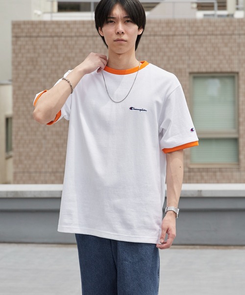 Champion(チャンピオン)の「Champion/チャンピオン ロゴ刺繍 コットン 半袖リンガーTシャツ 秋 秋服 2026年秋冬(Tシャツ/カットソー・メンズ・ホワイト系その他/ホワイト系その他2/ホワイト系その他3・M/L/XL)」の21枚目の写真