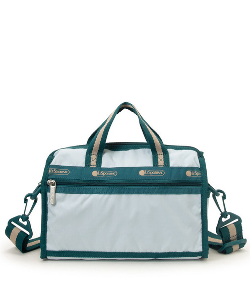LeSportsac（レスポートサック）の「MINI DUFFEL CROSSBODY スペクテイタークリアスカイ/ティール（ショルダーバッグ・レディース・ブルー・FREE）」の8枚目の写真