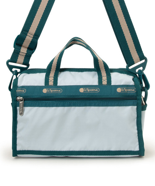 LeSportsac（レスポートサック）の「MINI DUFFEL CROSSBODY スペクテイタークリアスカイ/ティール（ショルダーバッグ・レディース・ブルー・FREE）」の10枚目の写真