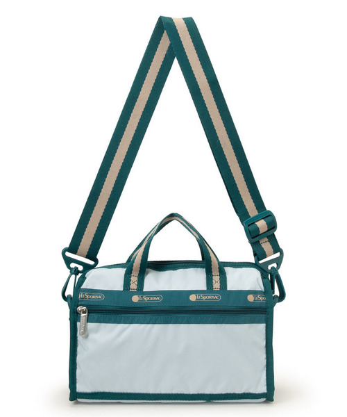 LeSportsac（レスポートサック）の「MINI DUFFEL CROSSBODY スペクテイタークリアスカイ/ティール（ショルダーバッグ・レディース・ブルー・FREE）」の11枚目の写真