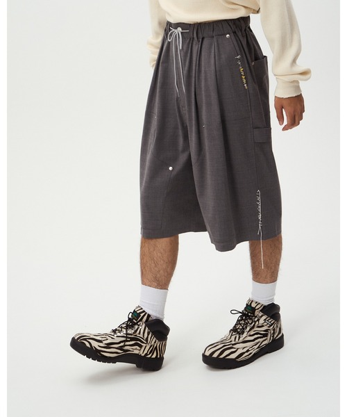 DISCOVERED（ディスカバード）の「SUMMER WOOL LOOPING WIDE SHORTS（スラックス・メンズ・グレー/ブラック・SMALL/LARGE）」の4枚目の写真