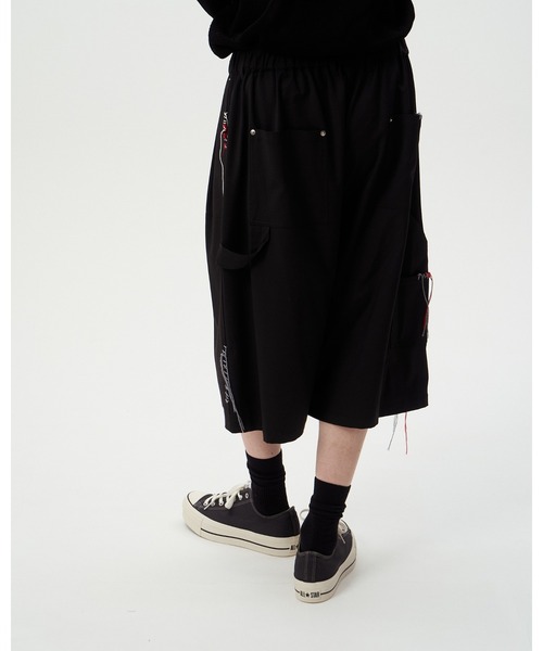 DISCOVERED（ディスカバード）の「SUMMER WOOL LOOPING WIDE SHORTS（スラックス・メンズ・グレー/ブラック・SMALL/LARGE）」の6枚目の写真