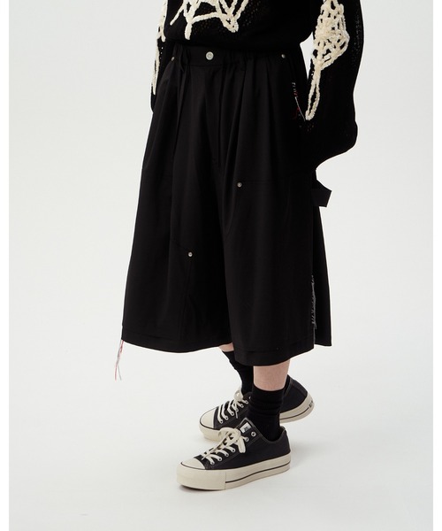 DISCOVERED（ディスカバード）の「SUMMER WOOL LOOPING WIDE SHORTS（スラックス・メンズ・グレー/ブラック・SMALL/LARGE）」の7枚目の写真