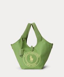 Polo Play ストライプド キャンバス メッセンジャー バッグ