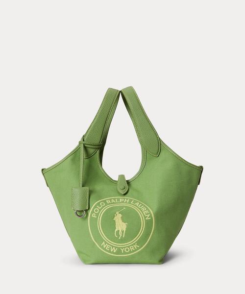 Polo Ralph Lauren　PoloPlayロゴキャンバス トートバッグ Polo Play ロゴ キャンバス トート（トートバッグ）｜POLO RALPH