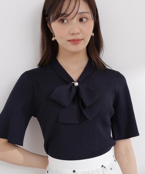 PROPORTION BODY DRESSING（プロポーションボディドレッシング）の「３ＷＡＹタイ付きニット / 1216170408（ニット/セーター・レディース・ホワイト/ライトグリーン/ネイビー/イエロー・MEDIUM/SMALL）」の3枚目の写真