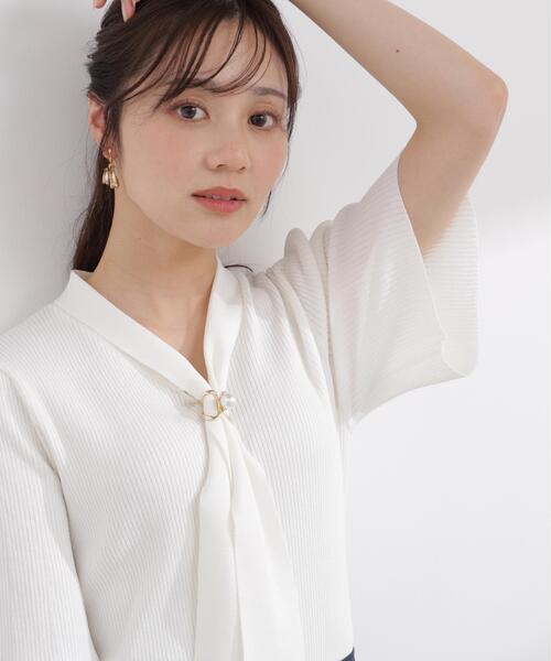 PROPORTION BODY DRESSING（プロポーションボディドレッシング）の「３ＷＡＹタイ付きニット / 1216170408（ニット/セーター・レディース・ホワイト/ライトグリーン/ネイビー/イエロー・MEDIUM/SMALL）」の11枚目の写真