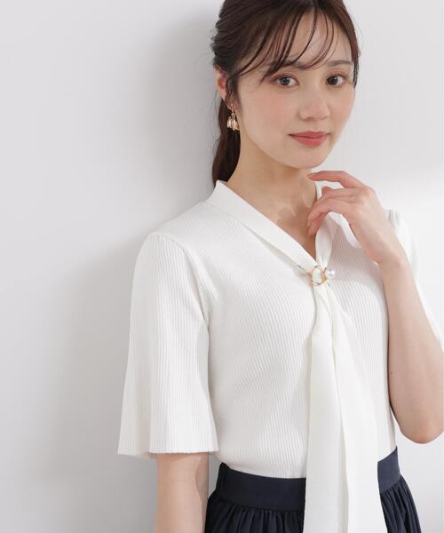 PROPORTION BODY DRESSING（プロポーションボディドレッシング）の「３ＷＡＹタイ付きニット / 1216170408（ニット/セーター・レディース・ホワイト/ライトグリーン/ネイビー/イエロー・MEDIUM/SMALL）」の12枚目の写真