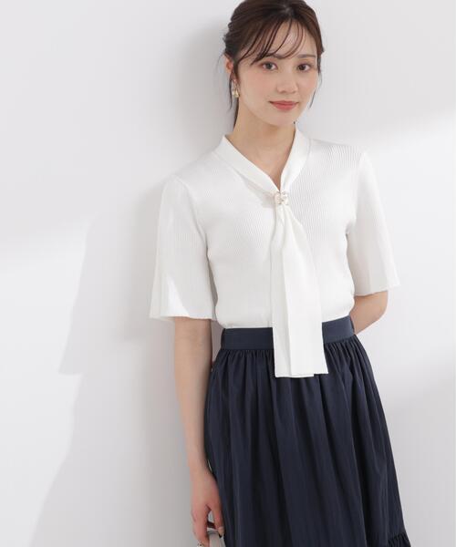 PROPORTION BODY DRESSING（プロポーションボディドレッシング）の「３ＷＡＹタイ付きニット / 1216170408（ニット/セーター・レディース・ホワイト/ライトグリーン/ネイビー/イエロー・MEDIUM/SMALL）」の14枚目の写真
