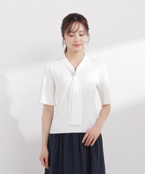 PROPORTION BODY DRESSING（プロポーションボディドレッシング）の「３ＷＡＹタイ付きニット / 1216170408（ニット/セーター・レディース・ホワイト/ライトグリーン/ネイビー/イエロー・MEDIUM/SMALL）」の19枚目の写真