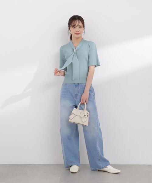 PROPORTION BODY DRESSING（プロポーションボディドレッシング）の「３ＷＡＹタイ付きニット / 1216170408（ニット/セーター・レディース・ホワイト/ライトグリーン/ネイビー/イエロー・MEDIUM/SMALL）」の5枚目の写真