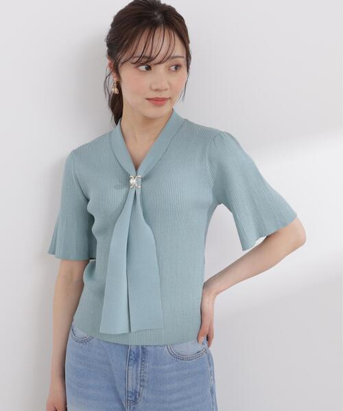 PROPORTION BODY DRESSING（プロポーションボディドレッシング）の「３ＷＡＹタイ付きニット / 1216170408（ニット/セーター・レディース・ホワイト/ライトグリーン/ネイビー/イエロー・MEDIUM/SMALL）」の6枚目の写真