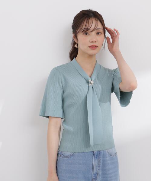 PROPORTION BODY DRESSING（プロポーションボディドレッシング）の「３ＷＡＹタイ付きニット / 1216170408（ニット/セーター・レディース・ホワイト/ライトグリーン/ネイビー/イエロー・MEDIUM/SMALL）」の7枚目の写真