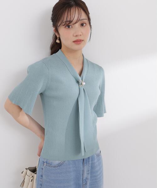 PROPORTION BODY DRESSING（プロポーションボディドレッシング）の「３ＷＡＹタイ付きニット / 1216170408（ニット/セーター・レディース・ホワイト/ライトグリーン/ネイビー/イエロー・MEDIUM/SMALL）」の8枚目の写真