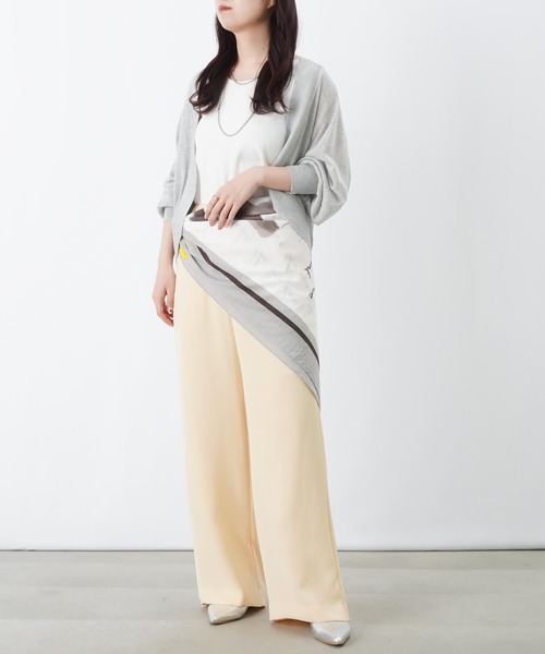 LUCA/LADY LUCK LUCA(ルカ/レディラックルカ)の「LC/LLL 天竺7分袖ニットボレロ(カーディガン/ボレロ・レディース・グレー/ブラック・FREE)」の12枚目の写真