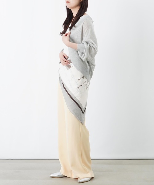 LUCA/LADY LUCK LUCA(ルカ/レディラックルカ)の「LC/LLL 天竺7分袖ニットボレロ(カーディガン/ボレロ・レディース・グレー/ブラック・FREE)」の10枚目の写真