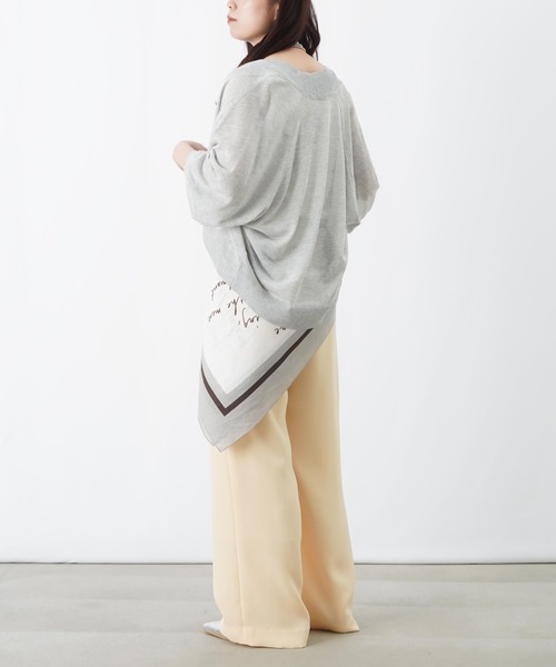 LUCA/LADY LUCK LUCA(ルカ/レディラックルカ)の「LC/LLL 天竺7分袖ニットボレロ(カーディガン/ボレロ・レディース・グレー/ブラック・FREE)」の13枚目の写真