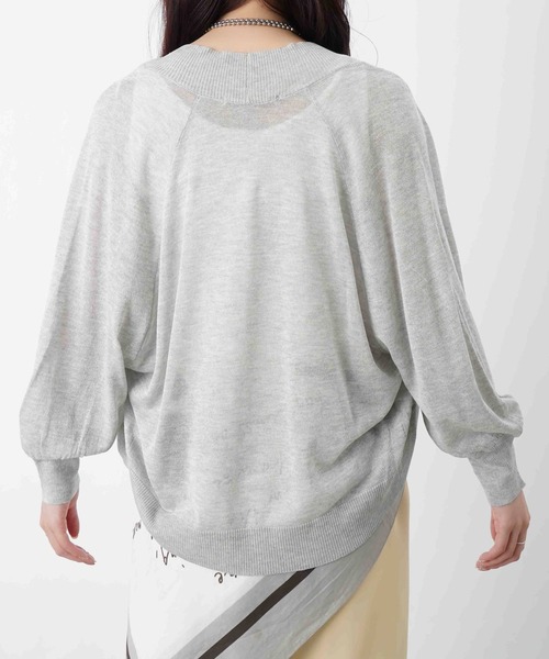 LUCA/LADY LUCK LUCA(ルカ/レディラックルカ)の「LC/LLL 天竺7分袖ニットボレロ(カーディガン/ボレロ・レディース・グレー/ブラック・FREE)」の16枚目の写真