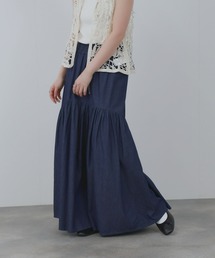 NAVY（ネイビー）の「NAVY コットンデニム ティアードスカート（デニムスカート）」