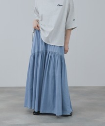 NAVY（ネイビー）の「NAVY コットンデニム ティアードスカート（デニムスカート）」