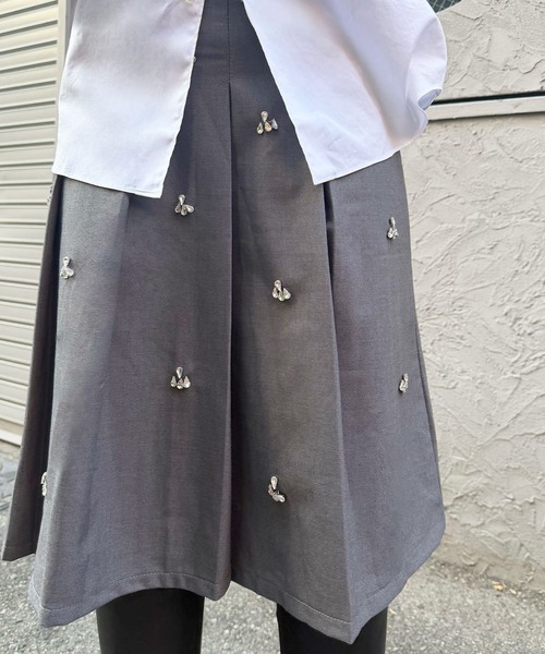 Narcissus（ナルシス）の「【Narcissus】プリーツビジュースカート（スカート・レディース・グレー・FREE）」の4枚目の写真