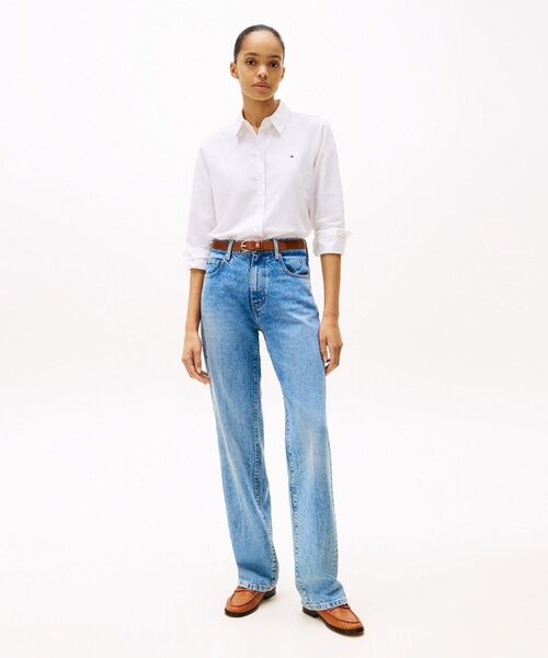 TOMMY HILFIGER(トミーヒルフィガー)の「OXFORD RELAXED LS SHIRT(シャツ/ブラウス・レディース・ベージュ・32inch/38inch/36inch/34inch)」の3枚目の写真