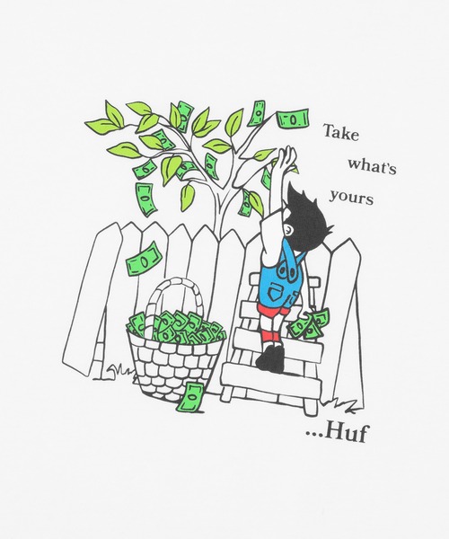 HUF(ハフ)の「TAKE YOURS TEE(Tシャツ/カットソー・メンズ・ブラック/ホワイト・XXL/XL/L/M/S)」の13枚目の写真
