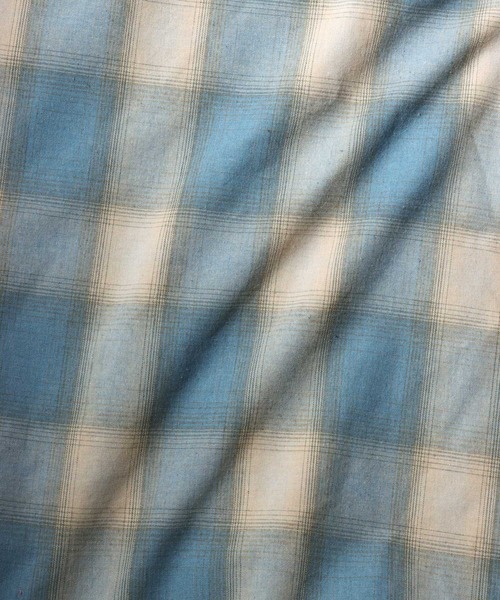 ANPAS(アンパス)の「Ombre Check Short-Sleeve Shirt / オンブレチェック 半袖シャツ メンズ トップス(シャツ/ブラウス・メンズ・ブラック/ブラウン/ブルー・LL/L/M)」の22枚目の写真