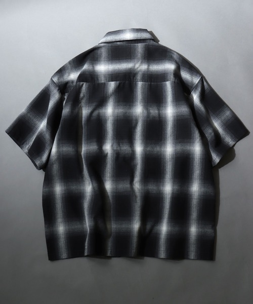 ANPAS(アンパス)の「Ombre Check Short-Sleeve Shirt / オンブレチェック 半袖シャツ メンズ トップス(シャツ/ブラウス・メンズ・ブラック/ブラウン/ブルー・LL/L/M)」の5枚目の写真