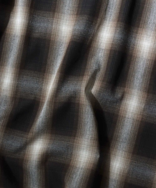 ANPAS(アンパス)の「Ombre Check Short-Sleeve Shirt / オンブレチェック 半袖シャツ メンズ トップス(シャツ/ブラウス・メンズ・ブラック/ブラウン/ブルー・LL/L/M)」の16枚目の写真