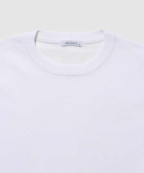 URBAN COLLECTION(アーバンコレクション)の「URBAN COLECTION 綿タッチニットTシャツ(ニット/セーター・メンズ・ホワイト/ブラック/グレー・S/M/L/XL)」の14枚目の写真