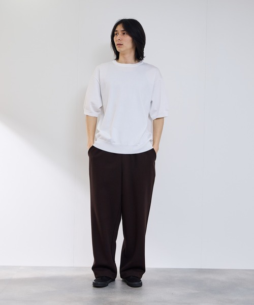 URBAN COLLECTION(アーバンコレクション)の「URBAN COLECTION 綿タッチニットTシャツ(ニット/セーター・メンズ・ホワイト/ブラック/グレー・S/M/L/XL)」の5枚目の写真
