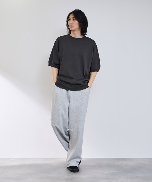 URBAN COLLECTION(アーバンコレクション)の「URBAN COLECTION 綿タッチニットTシャツ(ニット/セーター・メンズ・ホワイト/ブラック/グレー・S/M/L/XL)」の7枚目の写真