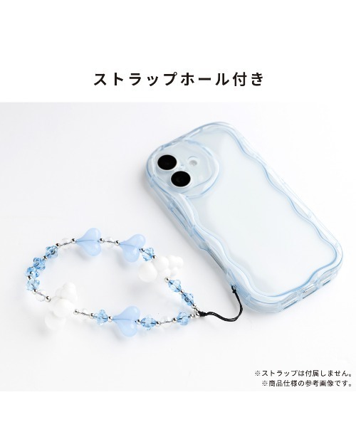 Hamee(ハミィ)の「iPhone 17/17 Pro/16/15 専用 PHONEAR ウェーブスタイル スマホケース(スマホケース/カバー・レディース・クリアブルー/クリアグリーン/シルバー/クリア/クリアイエロー/ピンク・iPhone 15/iPhone 16/iPhone 17/iPhone 17 Pro)」の10枚目の写真