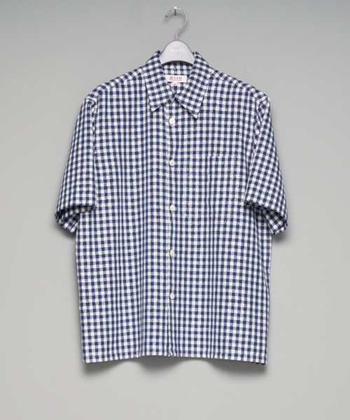 M A S U】SPARKLING PLAID HALF SLEEVE SHIRT（シャツ/ブラウス 