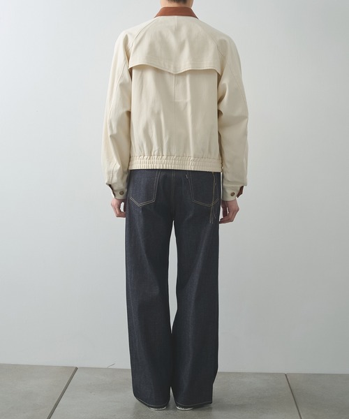 IRENISA(イレニサ)の「【irenisa/イレニサ】別注 LEATHER-COLLAR GUNFLAP ZIP BLOUSON(ブルゾン・メンズ・ナチュラル・2/3/4)」の11枚目の写真