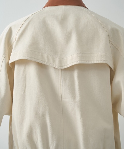 IRENISA(イレニサ)の「【irenisa/イレニサ】別注 LEATHER-COLLAR GUNFLAP ZIP BLOUSON(ブルゾン・メンズ・ナチュラル・2/3/4)」の10枚目の写真