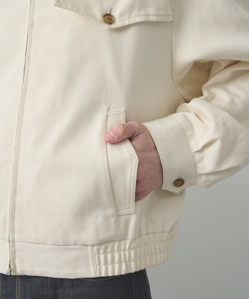 IRENISA(イレニサ)の「【irenisa/イレニサ】別注 LEATHER-COLLAR GUNFLAP ZIP BLOUSON(ブルゾン・メンズ・ナチュラル・2/3/4)」の7枚目の写真