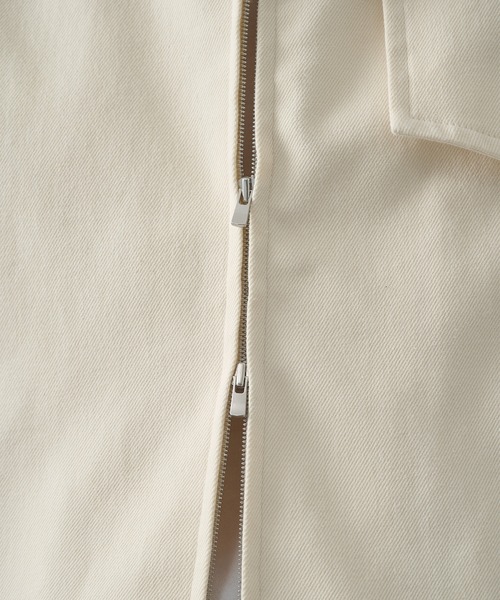 IRENISA(イレニサ)の「【irenisa/イレニサ】別注 LEATHER-COLLAR GUNFLAP ZIP BLOUSON(ブルゾン・メンズ・ナチュラル・2/3/4)」の3枚目の写真