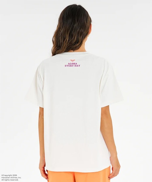 ROXY（ロキシー）の「ROXY/ロキシー HAWAIIAN AIRLINES TEE コラボTシャツ ラッシュガード RLY262023 UT（Tシャツ/カットソー・レディース・ラベンダー/ホワイト系その他/ホワイト/オレンジ・M/L）」の10枚目の写真