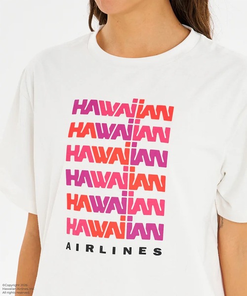 ROXY（ロキシー）の「ROXY/ロキシー HAWAIIAN AIRLINES TEE コラボTシャツ ラッシュガード RLY262023 UT（Tシャツ/カットソー・レディース・ラベンダー/ホワイト系その他/ホワイト/オレンジ・M/L）」の11枚目の写真