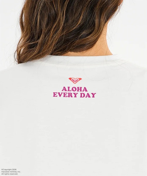 ROXY（ロキシー）の「ROXY/ロキシー HAWAIIAN AIRLINES TEE コラボTシャツ ラッシュガード RLY262023 UT（Tシャツ/カットソー・レディース・ラベンダー/ホワイト系その他/ホワイト/オレンジ・M/L）」の12枚目の写真
