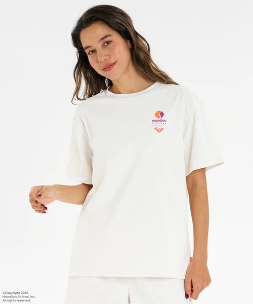 ROXY（ロキシー）の「ROXY/ロキシー HAWAIIAN AIRLINES TEE コラボTシャツ ラッシュガード RLY262023 UT（Tシャツ/カットソー・レディース・ラベンダー/ホワイト系その他/ホワイト/オレンジ・M/L）」の15枚目の写真