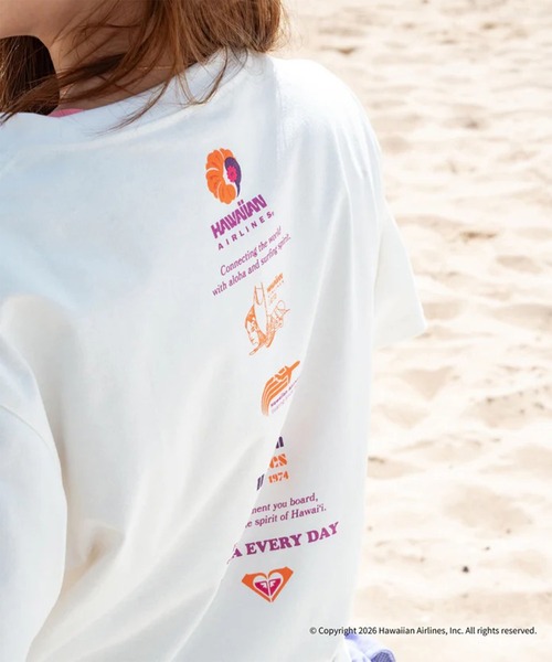 ROXY（ロキシー）の「ROXY/ロキシー HAWAIIAN AIRLINES TEE コラボTシャツ ラッシュガード RLY262023 UT（Tシャツ/カットソー・レディース・ラベンダー/ホワイト系その他/ホワイト/オレンジ・M/L）」の20枚目の写真