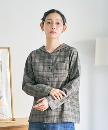 and myera グレンチェックのセーラーブラウス
