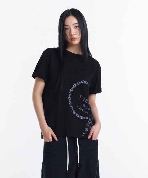 KICHUL(キチョル)の「Low Chain T-shirt (Black)(Tシャツ/カットソー・レディース・その他・LARGE/MEDIUM/SMALL)」の5枚目の写真